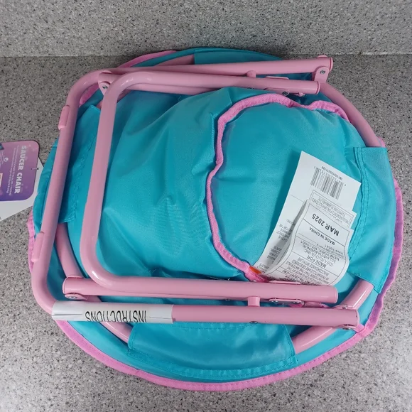 RARE Saucer Chair Foldable 19" Toddler Gabby's Dollhouse Comfy Seat Chair - Picture 9 of 9